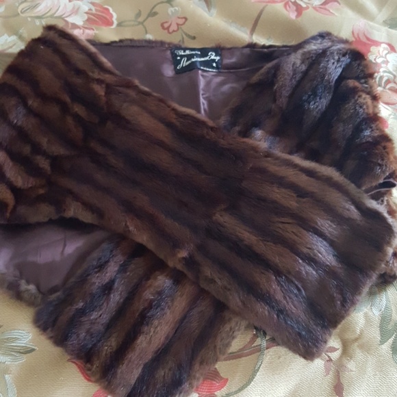 Vintage mink fur stole cape - Picture 4 of 6